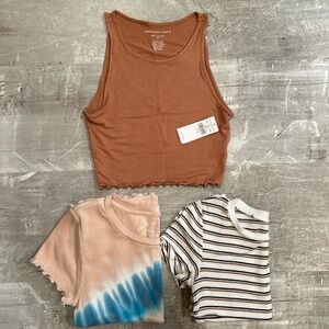 Set of 3 Tops: American Eagle, Aero, Garage- Sz XS-M